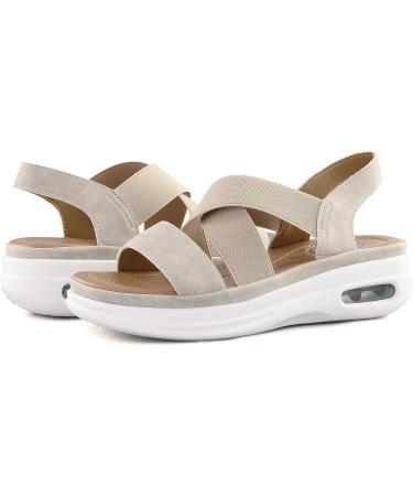 mysoft Women's Comfortable Walking Sandals - Air Cushion Slingback Platform Shoes - Buy Online on GoSupps.com