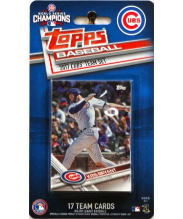 Chicago Cubs 2017 Topps Factory Sealed Limited Edition 17 Card Team Set with Kris Bryant Kyle Schwarber Plus 2016 World Series Champions