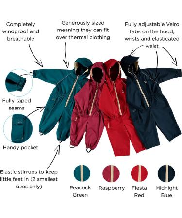 Hippychick Waterproof All In One Shell Rainsuit 3-4 Years Blue - Outdoor Clothing for Kids - Buy Online on GoSupps.com