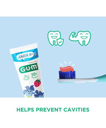 Gum Junior Toothbrush for Kids 6-9 Years | Soft Bristles Padded Head Non-Slip Handle | Includes 1 Piece + Bonus Sample - Buy Online on GoSupps.com