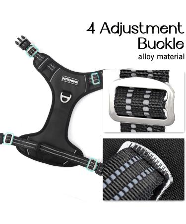 Pattepoint Adjustable Dog Harness No Pull Small Dog Harness for Pets Service Dog Vest Harness with Reflective Strips 3 Clips Easy on and Off Escape Proof Puppy Harness for Small Dogs (Black S) Black S - Buy Online on GoSupps.com