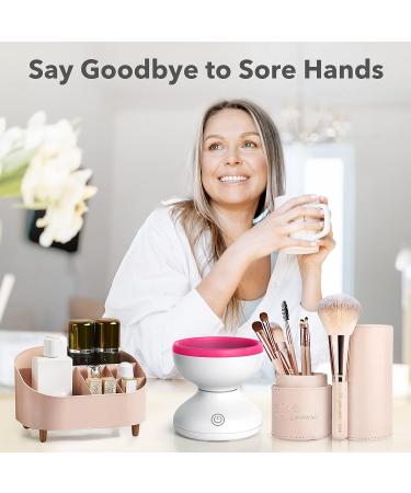 Electric Makeup Brush Cleaner Machine - Alyfini Tool for Beauty Foundation, Contour, Eyeshadow Brushes - Pink - Buy Online on GoSupps.com