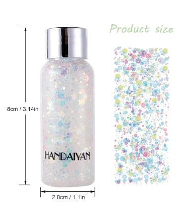 Body Glitter Gel - Long Lasting Sparkling White Moon Glitter for Festivals & DIY Arts Crafts - International Shipping Available - Buy Online on GoSupps.com