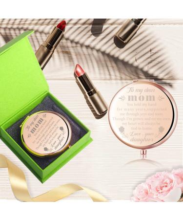 Rose Gold Compact Mirror for Mother of The Groom - Mother's Day/Birthday/Wedding Gift - Buy Online on GoSupps.com