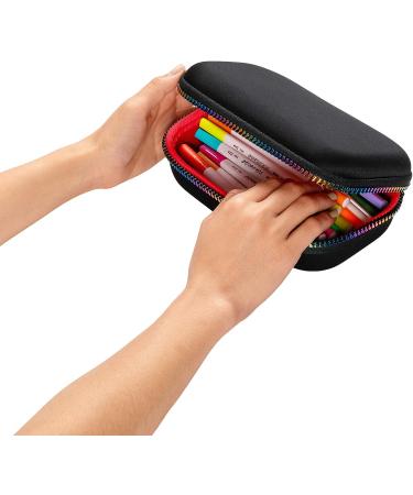 ZIPIT Black & Rainbow Pencil Box | Pencil Case for Girls | Organizer Pencil Bag | Large Capcity Pencil Pouch - Buy Online on GoSupps.com