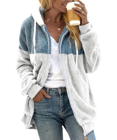 Buy Hanxiulin Oversize Plush Hoodie Jacket - Women's Winter Coat XL Breathable Casual Fashion Warm & Cozy White - Buy Online on GoSupps.com