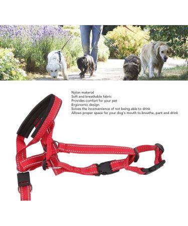 Dog Handlebar Halter with Seat Belt - XL Red Pet Harness Prevents Pulling on Outdoor Walks - Buy Online on GoSupps.com