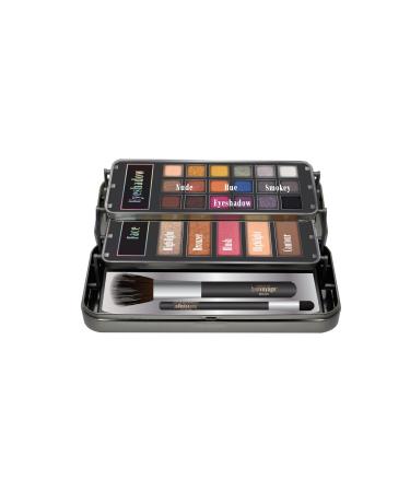 bonvoyage Hello Beautiful, Professional Makeup Set With Eyeshadow, Bronzer, Blush, Setting Powder And Eyebrow Pencil, Accessories Included