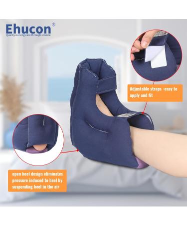 Small Heel Protector Cushion Pillow for Pressure Sores - Bedsores Relief 1 Count Navy Blue - Heel Protection - Buy Online on GoSupps.com