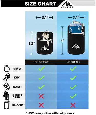 NEWZILL Wrist Wallet (Wristband) with Zipper - for Running  Walking  Basketball  Tennis  Hiking  Cross-Fit and More Long Black - Buy Online on GoSupps.com