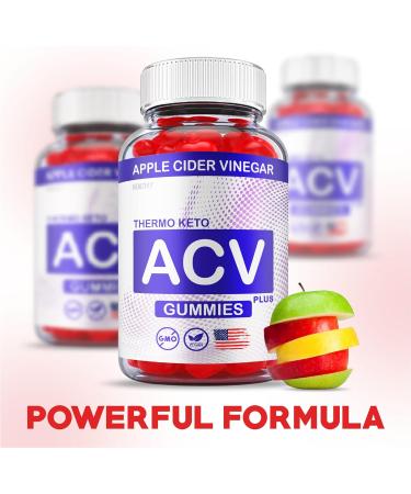 2 Pack Thermo Keto ACV Gummies for Weight Loss - 1000mg Vegan Formula - Apple Cider Vinegar - 120 Gummies - Buy Online on GoSupps.com