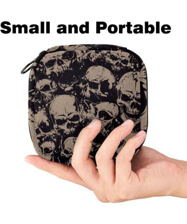 Javenproeqt Portable Women's Binding Bags - Stylish Menstrual Cup Pockets & Pads for Teens - Cool Gray Wolf Blue Design - Buy Online on GoSupps.com