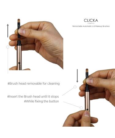 Buy Retractable Automatic Lid Smudge Brush in Champagne Gold | Top Quality Makeup Tool for Perfect Application - Buy Online on GoSupps.com