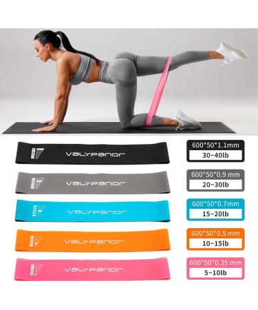Valypanor Resistance Tapes Set - 100% Natural Latex Fitness Straps for Home Gym & Yoga - Strength Training & Physiotherapy - Includes Free Carrying Bag - Buy Online on GoSupps.com