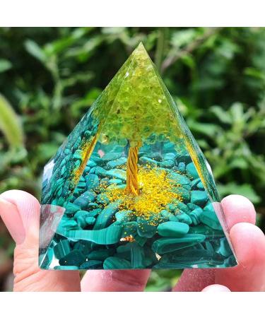 Orgone Turquoise Pyramid for Protection & Balancing Positive Energy with Clear Quartz Crystal Point - Chakra Healing & Meditation Tool - Buy Online on GoSupps.com