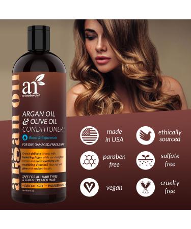 Artnaturals Argan & Olive Oil Conditioner 16 fl oz - Boost & Rejuvenate Hair - Buy Online on GoSupps.com