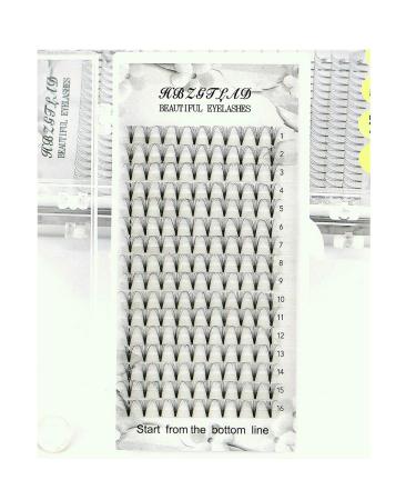 HBZGTLAD Premade Russian Volume Fans 16 lines 3/4/5/6/10/20D Mink Eyelashes D/DD curl Short Stem Lash Eyelash Extensions Supplies (0.07mm-D-10D 14mm)