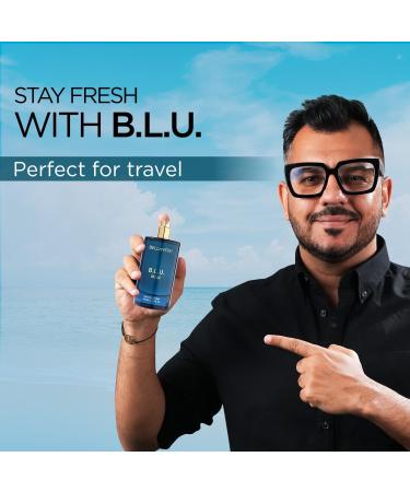 Bella Vita Luxury B.L.U Men Eau De Parfum Liquid Perfume With Lemon Apple Musk|Fresh Refreshing Energising Long Lasting Edp Fragrance Scent 100Ml - Buy Online on GoSupps.com