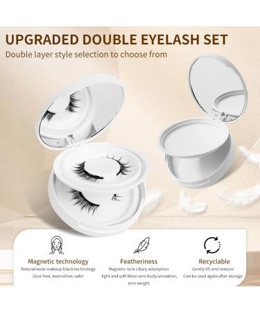 Shakven Magnetic Lashes Fake Eyelashes Magnetic No Glue Set for Women | 3D Look Magnetic Reusable Fake Eye Lash for Beginners Professional - Buy Online on GoSupps.com