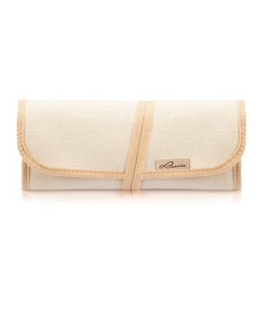 Luvia Cosmetics Bamboo Leaf Makeup Brush Set | 8 Sustainable Bamboo Brushes & Linen Storage Bag | Vegan & Allergy-Friendly - Buy Online on GoSupps.com