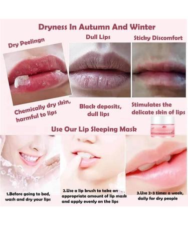 Lip Sleeping Mask Lip Sleep Mask Overnight Lip Skincare Lip Oils Lip Moisturiser for Dry Chapped Peeling Cracked Lips Fades Lip Lines Lip Balm for Moisture Lip Care (Watermelon) - Buy Online on GoSupps.com