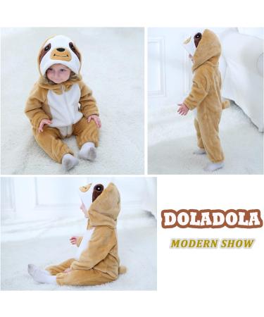 Doladola Baby Sloth Hooded Onesie Pajamas for 3.5-4.5 Years | Cute Cartoon Animal Romper for Boys and Girls - Buy Online on GoSupps.com