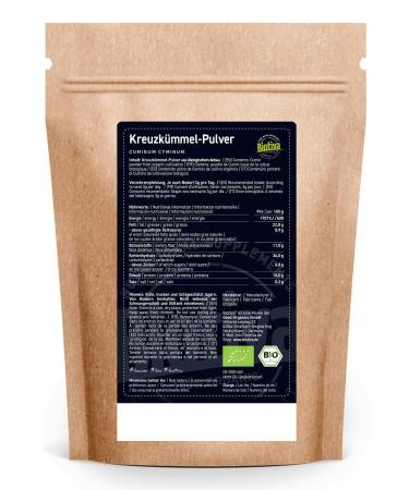Organic Ground Cumin 100g - High-Quality Cumin Powder - Biotiva - Packaged & Controlled in Germany for Optimal Freshness - Buy Online on GoSupps.com
