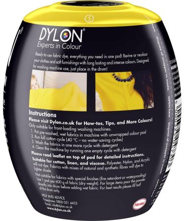 DYLON Washing Machine Fabric Dye Pod for Clothes & Soft Furnishings 350g Sunflower Yellow (Pack of 3) - Buy Online on GoSupps.com