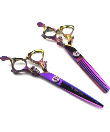 JIESENYU Professional Hairdressing Scissors Barber Hair Cutting Scissors Razor Sharp 6 inch Japanese Stainless Steel Shears - Buy Online on GoSupps.com