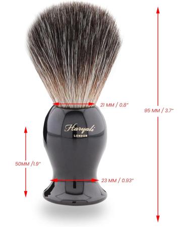 Haryali London Super Badger Shaving Brush - Black | Soft & Smooth Traditional Shaving | Ideal for Shaving Creams and Soaps - Buy Online on GoSupps.com
