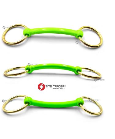 2" Loose Ring Durable Rubber Horse Pony Bit Snaffle COB Bradoon Mullen Green Bit (4") - Buy Online on GoSupps.com