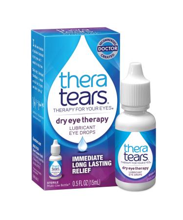 TheraTears Dry Eye Therapy Eye Drops for Dry Eyes, 0.5 Fl Oz 0.5 Fl Oz (Pack of 1)