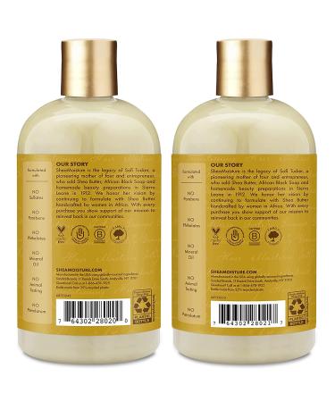 Shea Moisture Raw Shea Butter Shampoo and Conditioner Set - Deep Moisturizing with Sea Kelp & Argan Oil - Sulfate & Silicone Free - 13 Fl Oz Family Size (Pack of 2) - Buy Online on GoSupps.com