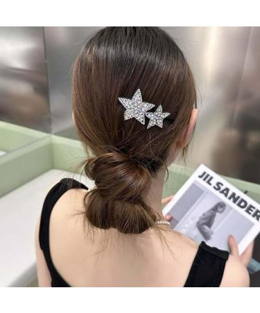 Dervivea Rhinestone Star Hair Comb Sparkly Crystal Star Side Combs HairPin Silver Star Cz Hair Comb Clip Holder Hair Updo Styling Tool Invisible Hairstyle Decorative Hair Accessories for Women - Buy Online on GoSupps.com