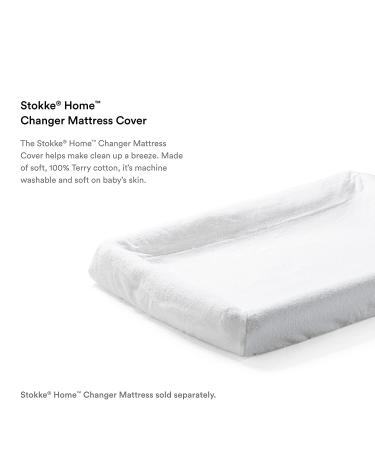 Stokke Home Changer Mattress Cover - White (Pack of 2) - Baby-Friendly Cotton - Machine Washable - Buy Online on GoSupps.com