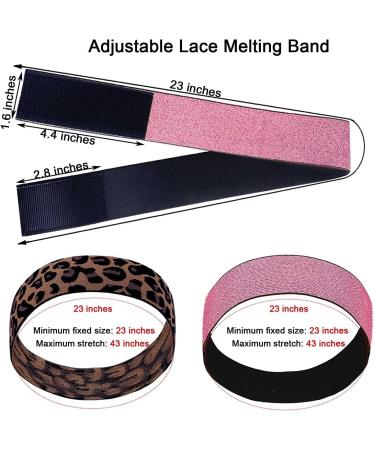 Elastic Bands for Wig - 2PCS Lace Melting & Edge Wrap Bands (Pink) - Buy Online on GoSupps.com