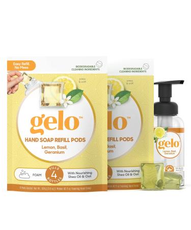 Gelo® Foaming Hand Soap Value Pack | 80oz Refill + Reusable Bottle (Lemon, Basil & Geranium)