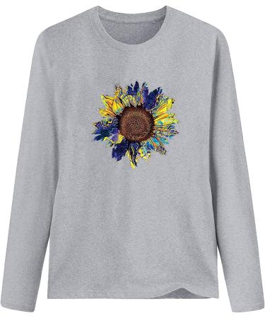 tsaChick Women's Oversized Sunflower Sweatshirt | Clearance Sale | Gray | S-XXL - Buy Online on GoSupps.com