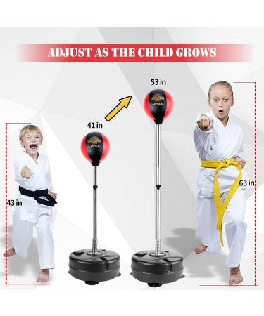 Kids Punching Bag Set with Stand & Gloves | Adjustable Boxing Toy Gift for Ages 3-12 | Apoaa - Buy Online on GoSupps.com