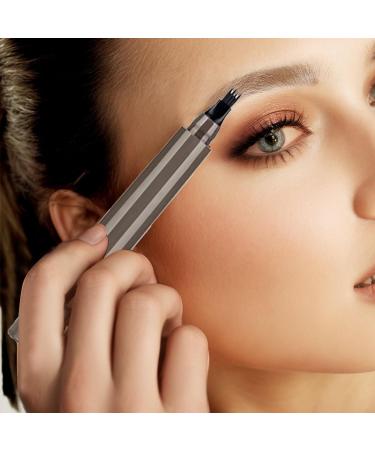 Eyebrow Pen Eye Brow Pencils for Women with 4-Fork-Tip Create Natural Hair-Like Brows Microblading Eyebrow Pen (Grey) - Buy Online on GoSupps.com