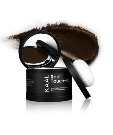KAAL Hairline Powder for Concealing Hair Loss Touch Up Powder for Hair Toppers Eyebrows & Beards Thinning Hair Fibers (Dark Brown)