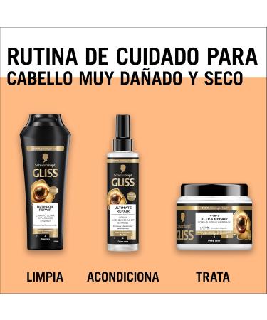  Gliss Gliss Express Leave-In Bi-Phase Conditioner for Very Damaged Hair with Liquid Keratin Ultimate Repair 6 x 200ml Units (1200ml) Ultra Repair Range - Buy Online on GoSupps.com