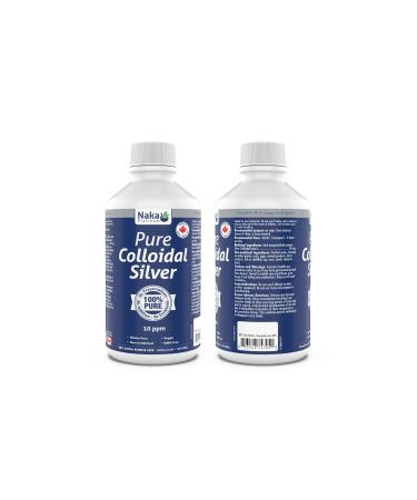 Naka Platinum Pure Colloidal Silver 10 Ppm 20% Extra Bonus Size - 600 ml (500+100 Free) 600 milliliter