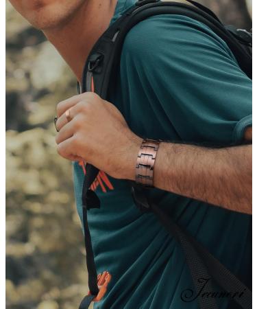 Jecanori Copper Magnetic Bracelets with 57 Strong Magnets (3500 Gauss) - Pack of 3 for Health & Wellness | International Shipping - Buy Online on GoSupps.com