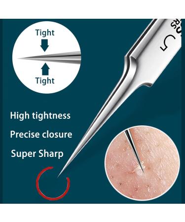 Usiveinborn Blackhead Remover Usiveinborn Tweezers Blackhead Tweezers Professional Stainless Steel Facial Blackhead Remover Tweezers Blackhead Remover Tool (5PCS) - Buy Online on GoSupps.com