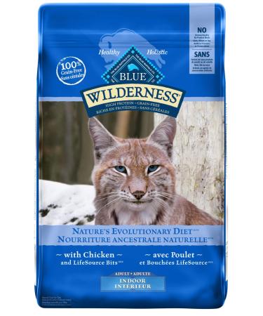 Blue Buffalo Wilderness High Protein Grain Free Natural Adult Indoor Dry Cat Food Chicken 4.9kg bag - Large Bag kibble