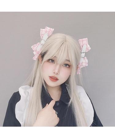 amangul 1pair Bowknot Heart Hair Clip Japanese JK Style Hairpin for Woman Girls Taking Photo Ponytail Bangs n Slip Hairpin(Pink) - Buy Online on GoSupps.com