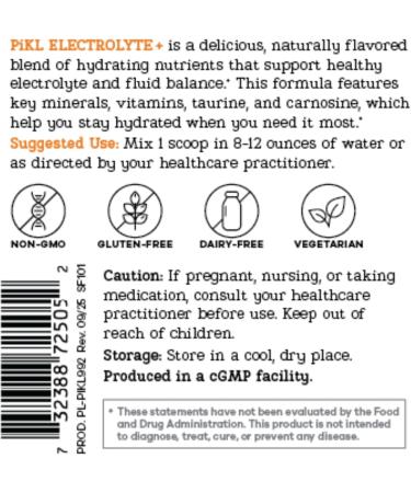 PiKL Nutrition Electrolyte Drink Mix for Pickleball | Magnesium & B-Vitamins | 0g Sugar | 30 Servings (Orange) - Buy Online on GoSupps.com