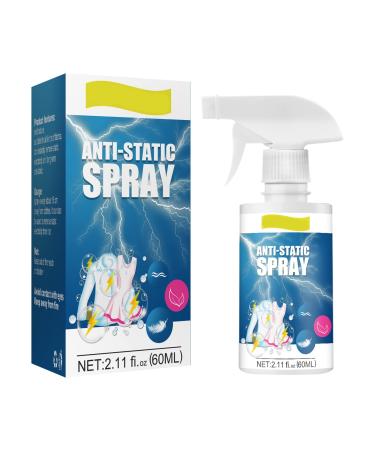 60ML Static Guard Spray Anti-Static Spray Static Cling Remover for Clothes Textiles Hair Gentle Fabric Softener Spray Fabric Odor Remover Easy to Carry Use
