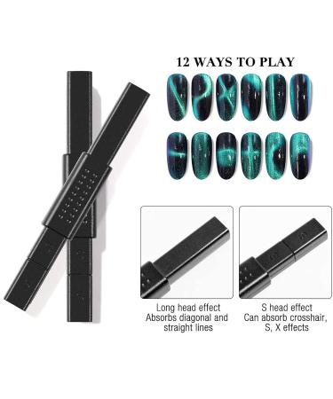 5-Piece Nail Magnet Stick Set - MKNZOME Magnetic Pen & Strong Puncture Pencils for DIY 3D Cat Eye UV Gel Nail Art | International Shipping Available - Buy Online on GoSupps.com